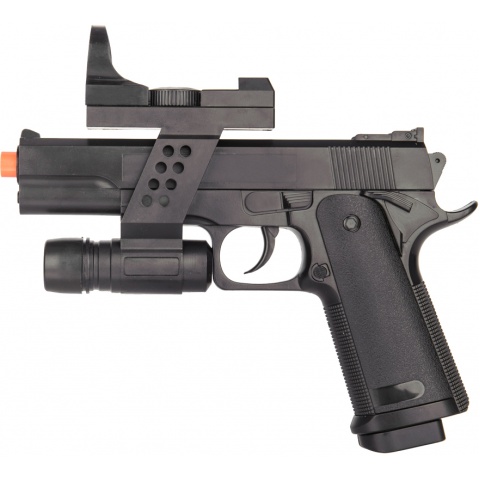 UK Arms G153BAF Airsoft Spring Laser Pistol w/ Flashlight – BLACK