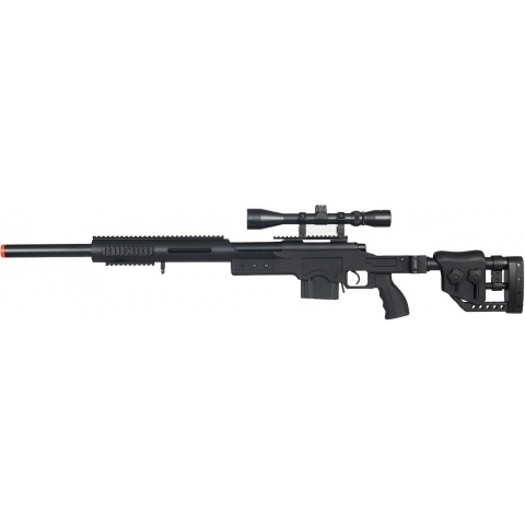 Well MB4410 Airsoft Bolt Action Sniper Rifle w/ 3-9×40 Scope – BLACK
