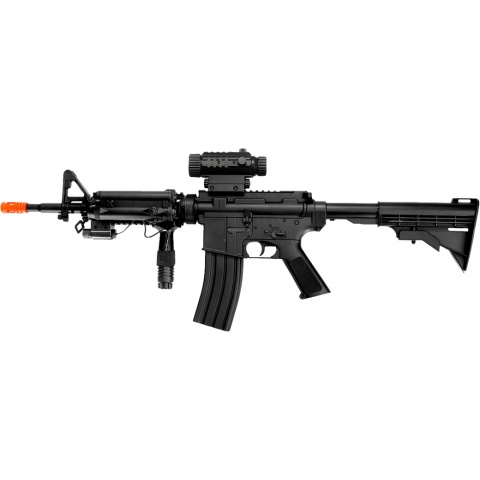 Well Airsoft M4 RIS AEG Rifle w/ Light & – BLACK