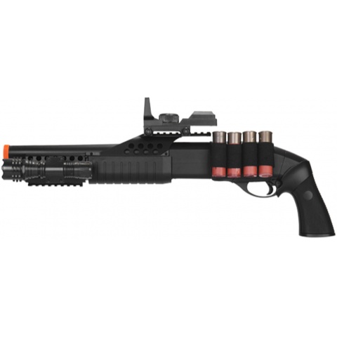 AGM Airsoft M180B2 Sawed-Off Shotgun w/ Flashlight – BLACK
