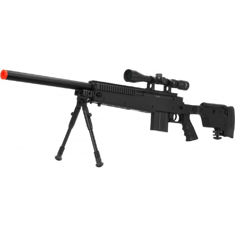 Well MB4406D Sniper Rifle W/ Folding Stock Bipod & Scope – BLACK