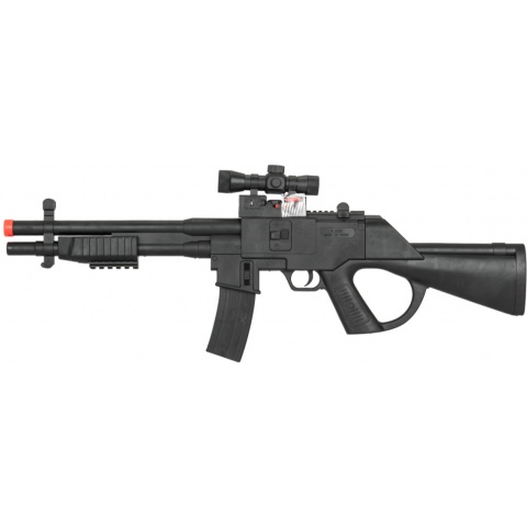 AMA Tactical Airsoft Spring Shotgun w/ Scope & Laser – BLACK