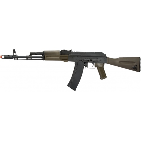 LCT Full Steel AK74M Airsoft AEG Rifle – BLACK/OLIVE DRAB GREEN