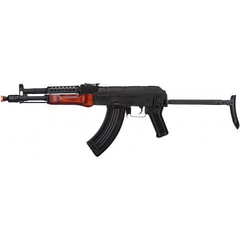 LCT Airsoft Steel MG-MS AEG Rifle w/ Folding Stock – BLACK/WOOD