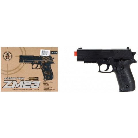 CYMA ZM23 Mk.23 Metal Spring Pistol – BLACK
