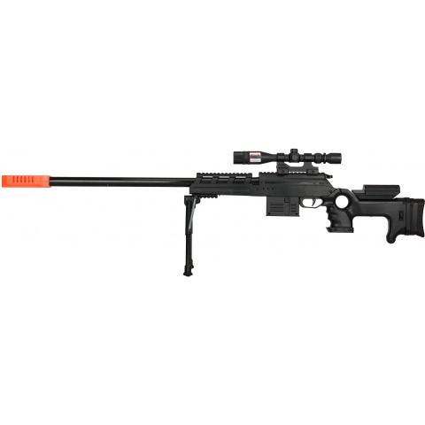 UK Arms P2777 Semi-Auto Spring Airsoft Sniper Rifle – BLACK