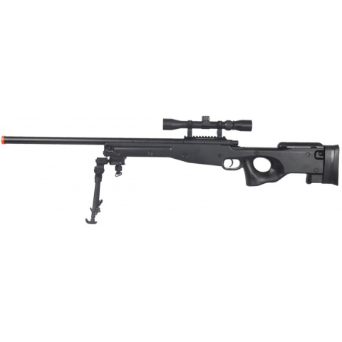 AGM Airsoft MK96 Bolt Action Sniper Rifle w/ Scope & Bipod – BLACK