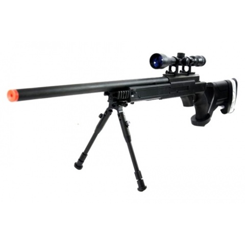 WellFire SR-22 Bolt Action Type 22 Sniper Rifle w/ Scope & Bipod – BLK