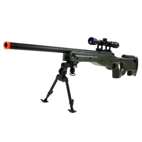 AGM MK96 Bolt Action Sniper Rifle w/ 3-9x Scope and Bipod – OD GREEN