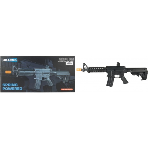 UK Arms P2207 Quad RIS M4 Spring Rifle – BLACK