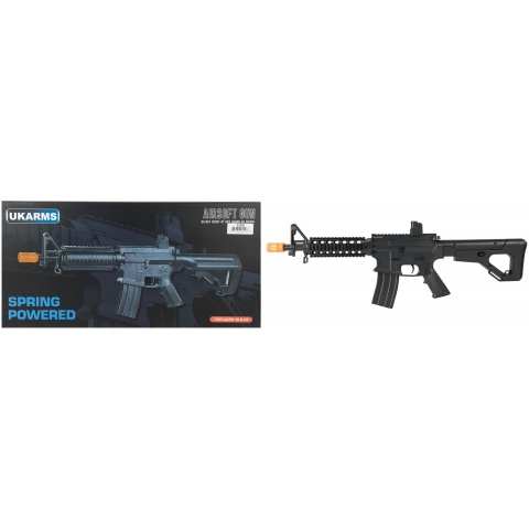 UK Arms P2209 M4 Quad RIS Spring Rifle w/ Adjustable Stock – BLACK