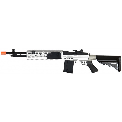 Lancer Tactical Full Metal M14 EBR AEG DMR Sniper Rifle – SILVER