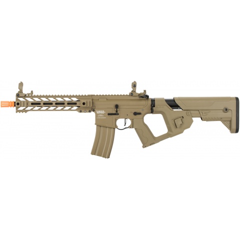 Lancer Tactical Proline Enforcer Battle Hawk 10″ M4 Airsoft Rifle w/ Alpha Stock (Color: Tan)