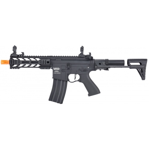 Lancer Tactical Low FPS Proline Enforcer Battle Hawk 7″ M4 Airsoft Rifle w/ PDW Stock (Color: Black)