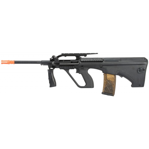 Army Armament Polymer AUG Civilian AEG Airsoft Rifle w/ Top Rail – BLACK