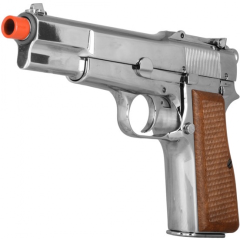 WE Tech Full Metal Browning M1935 Airsoft Gas Blowback Pistol – SILVER