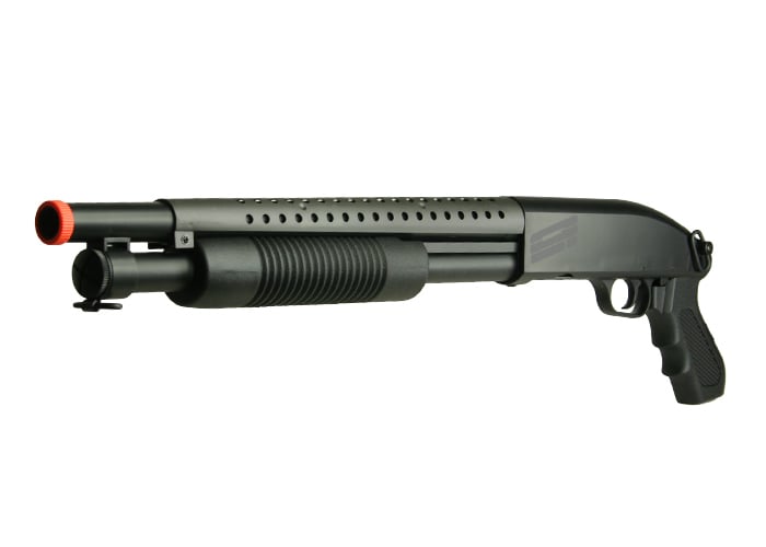 Double Eagle M58B Pistol Grip Tactical Spring Airsoft Shotgun (Black)