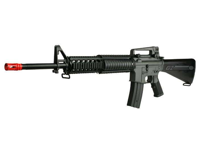JG F6620 M16A4 DMR RIS AEG Airsoft Rifle Enhanced Version (Black)