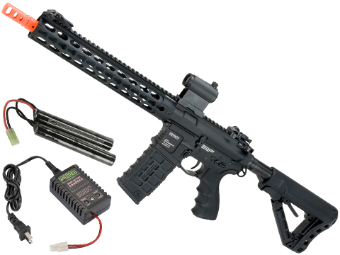 G&G GC16 “Warthog” Full Metal Airsoft AEG Rifle (Model: 12″ Keymod / 9.6 Butterfly Battery + Smart Charger)