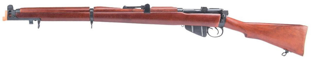S&T Lee Enfield No. 1 Mk III Spring Powered Bolt Action Airsoft Rifle, Real Wood Stock