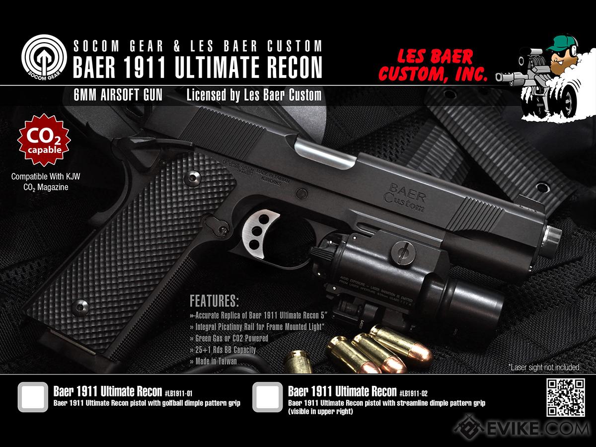 SOCOM Gear x Les Baer Ultimate Recon 1911 Airsoft GBB Pistol – KJW