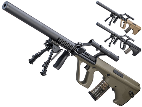 Snow Wolf AUG “Phantom” Bullpup Airsoft AEG Rifle w/ Integrated Scope and Suppressor