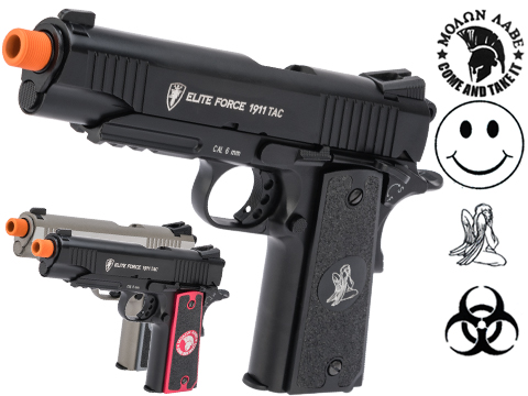 Custom Elite Force Gen 3 1911 Tactical CO2 Airsoft Gas Blowback Pistol w/ CNC Angel Custom “Tac Glove” Grips