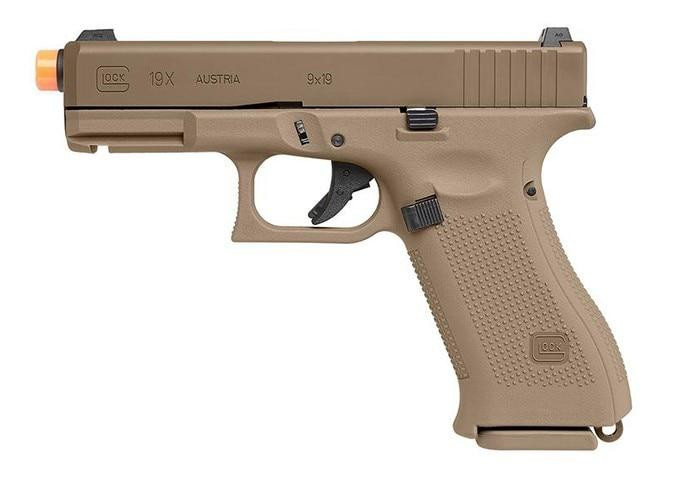 VFC Glock G19X Gas Blowback Airsoft Pistol, Tan