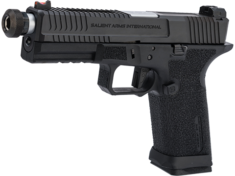 EMG x Salient Arms International BLU w/ G&P Steel Slide and Silver Barrel (Model: Blackout w/ Green Gas Mag)