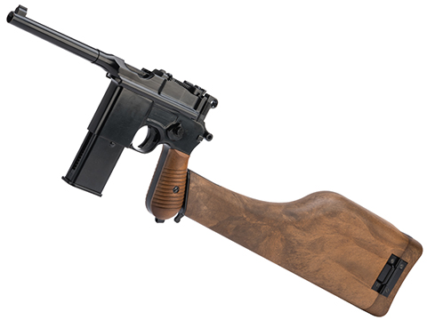 WE WWII Mauser Broom Handle WE712 Gas Blowback GBB Airsoft Pistol