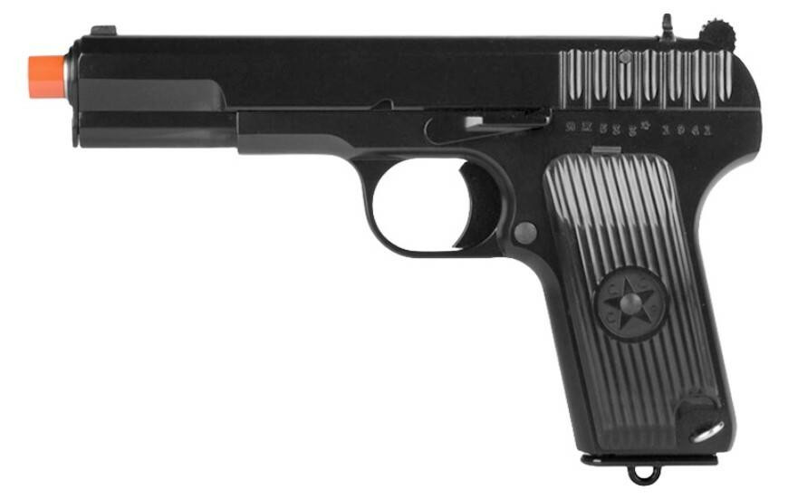 WE Tech TT-33 Tokarev Full Metal Airsoft GBB Gas Blowback Pistol, Black