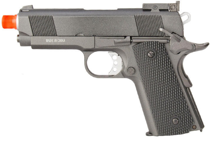 Well G193 Gas Powered Blowback Airsoft Pistol, Gray