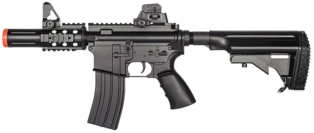Wells Hybrid Gearbox CQB M4 AEG Airsoft File, Black